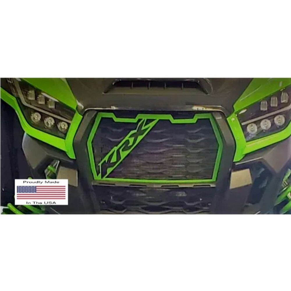 Kawasaki KRX Teryx 1000 Custom Grill  - Kawasaki Green w/ black KRX - Made USA